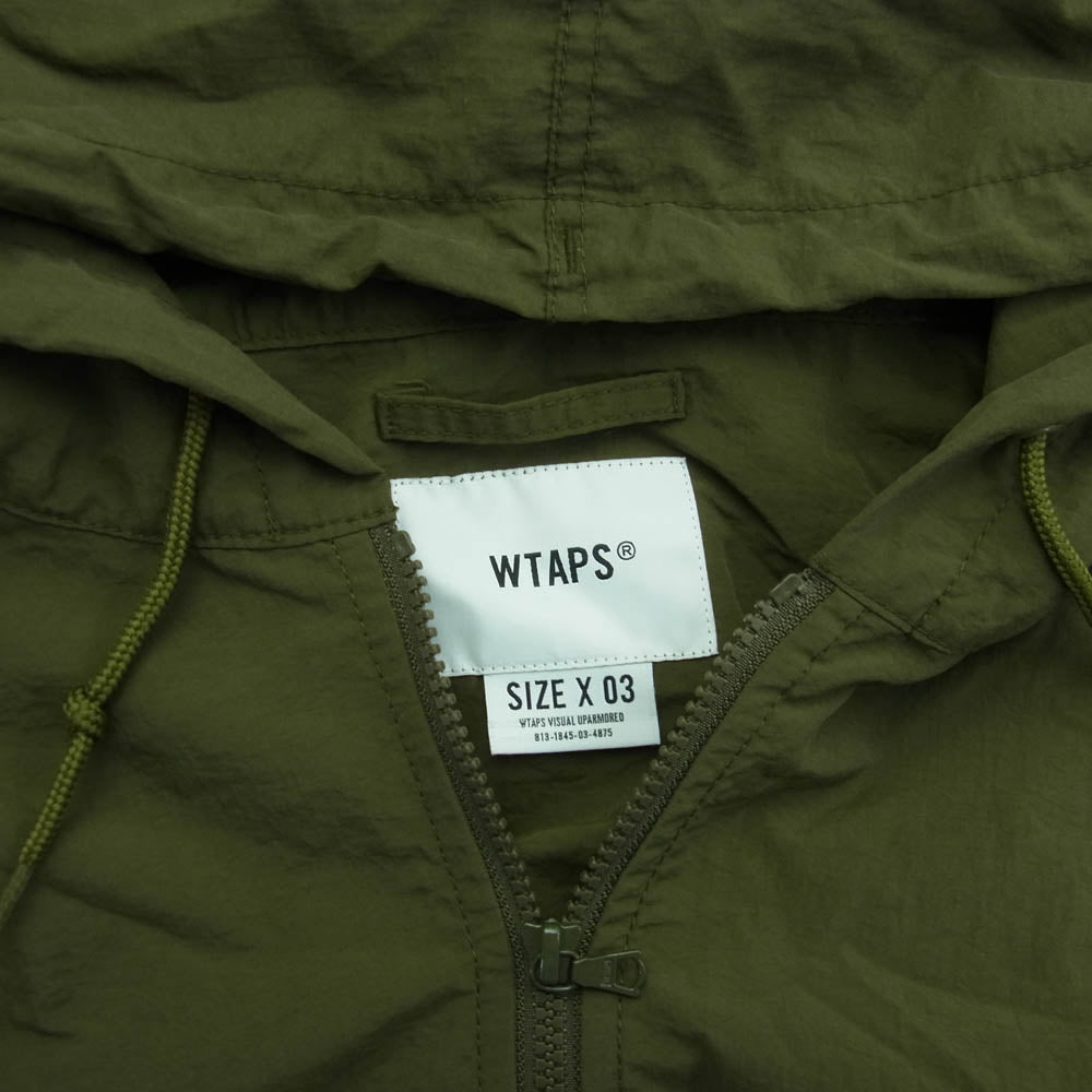 WTAPS ダブルタップス 22SS 221BRDT-JKM01 SHADOW JACKET NYLON TAFFETA シャドウジャケット ナイロンジャケット カーキ系 3【中古】