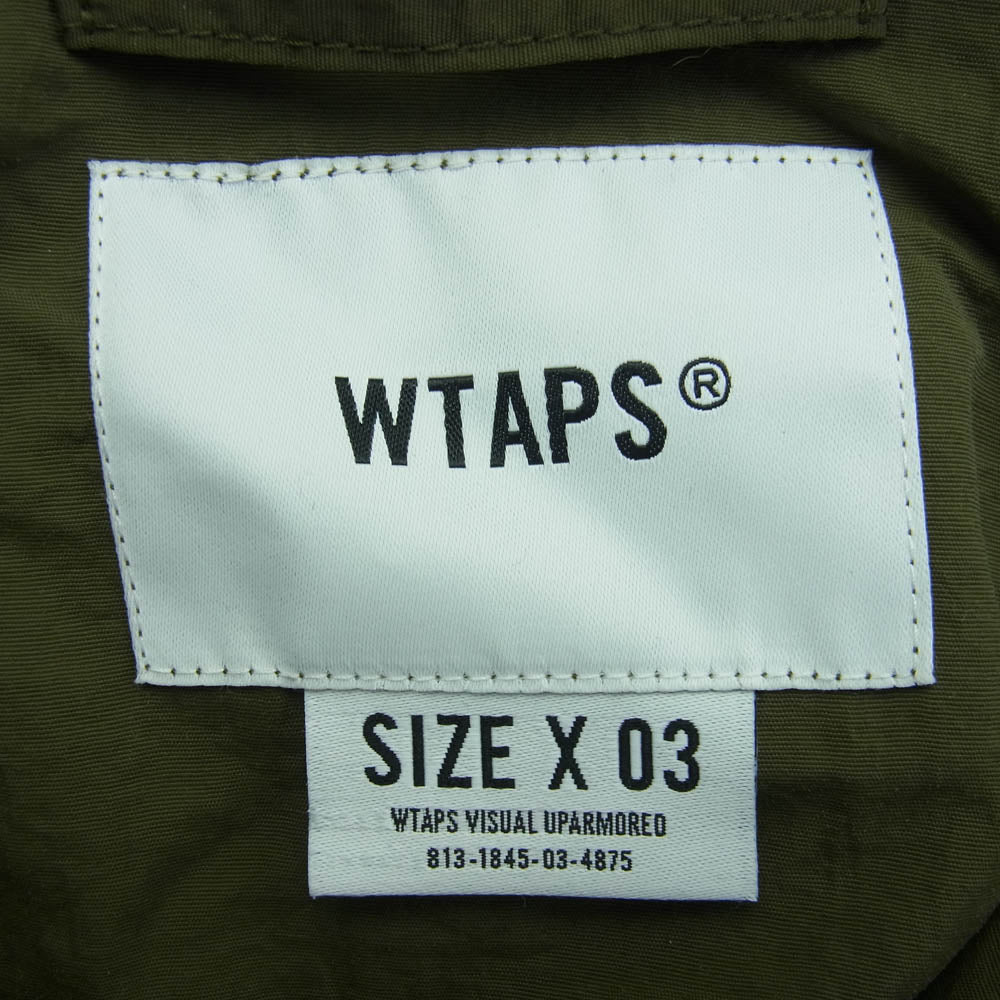 WTAPS ダブルタップス 22SS 221BRDT-JKM01 SHADOW JACKET NYLON TAFFETA シャドウジャケット ナイロンジャケット カーキ系 3【中古】