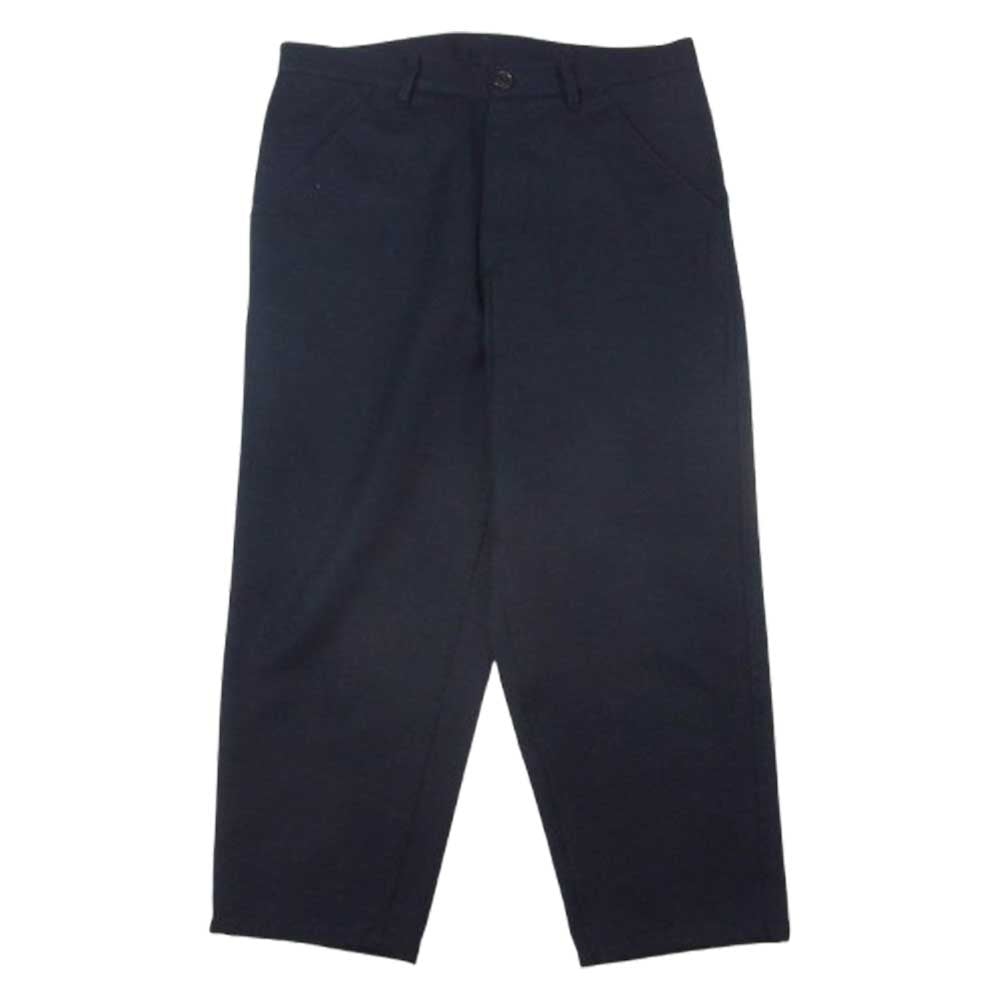 コムデギャルソンシャツ 15AW W23142 ウール クロップドパンツ ネイビー系 XS【中古】