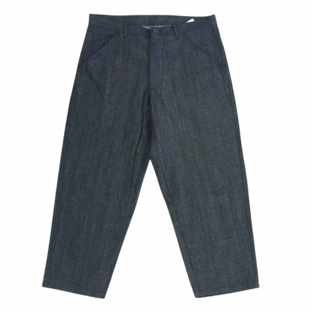 コムデギャルソンシャツ 17SS S25920 シャンブレー クロップドパンツ ネイビー系 S【中古】