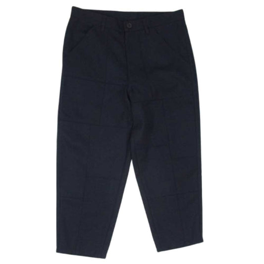 コムデギャルソンシャツ 19AW W27149 ポリエステル クレイジーパターン 切替 パンツ ネイビー系 XS【美品】【中古】