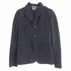 BLACK COMME des GARCONS ブラックコムデギャルソン 20SS 1E-J013 ニット切替 ストライプ テーラードジャケット ブラック系 S【中古】