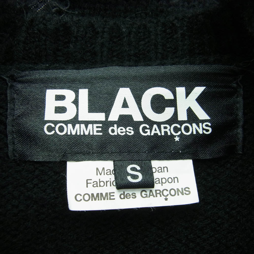BLACK COMME des GARCONS ブラックコムデギャルソン 20SS 1E-J013 ニット切替 ストライプ テーラードジャケット ブラック系 S【中古】