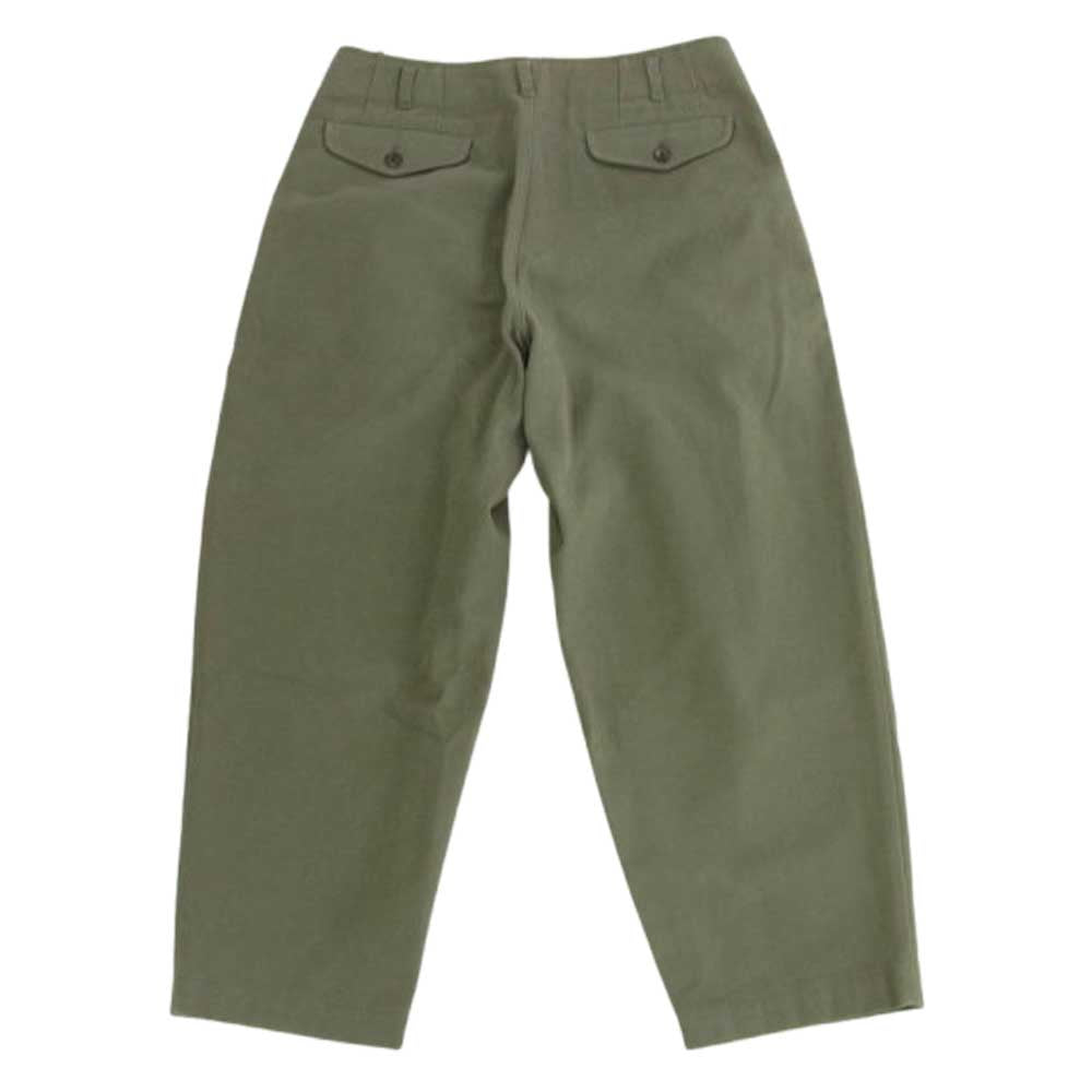 コムデギャルソンシャツ 19SS S27144 2タック ワイド テーパードパンツ カーキ系 XS【中古】