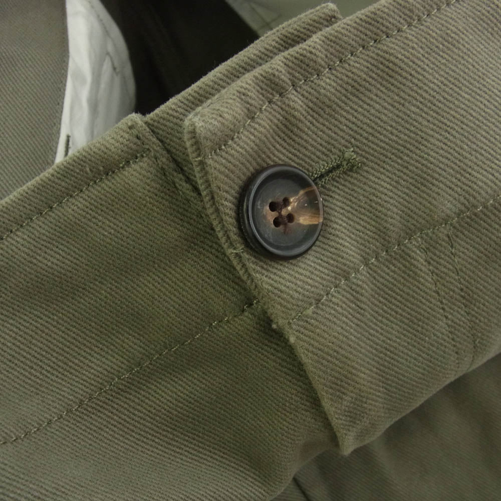 コムデギャルソンシャツ 19SS S27144 2タック ワイド テーパードパンツ カーキ系 XS【中古】