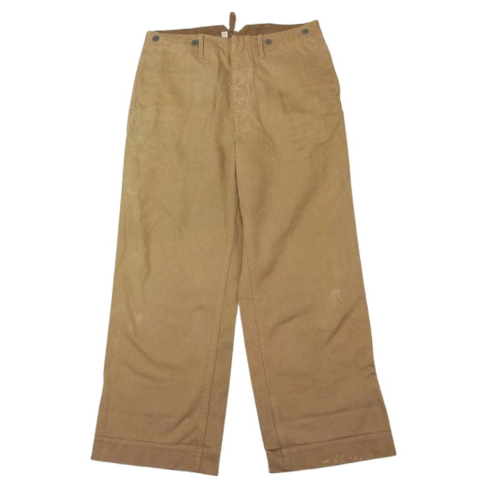 RRL ダブルアールエル PP-PM-LA-0110 ボタンフライ シンチバック ストレートパンツ ベージュ系 31～30【中古】