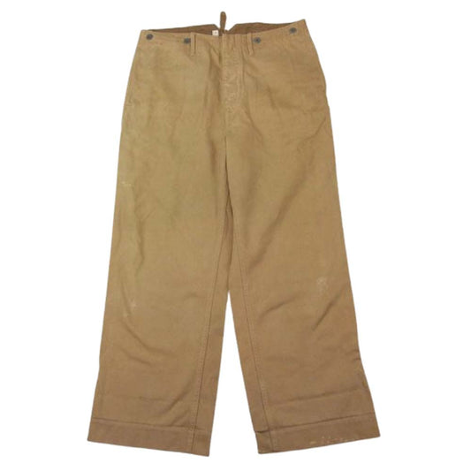 RRL ダブルアールエル PP-PM-LA-0110 ボタンフライ シンチバック ストレートパンツ ベージュ系 31～30【中古】