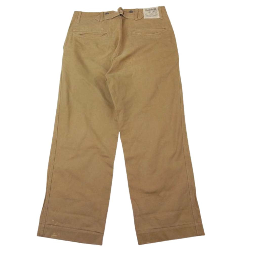 RRL ダブルアールエル PP-PM-LA-0110 ボタンフライ シンチバック ストレートパンツ ベージュ系 31～30【中古】