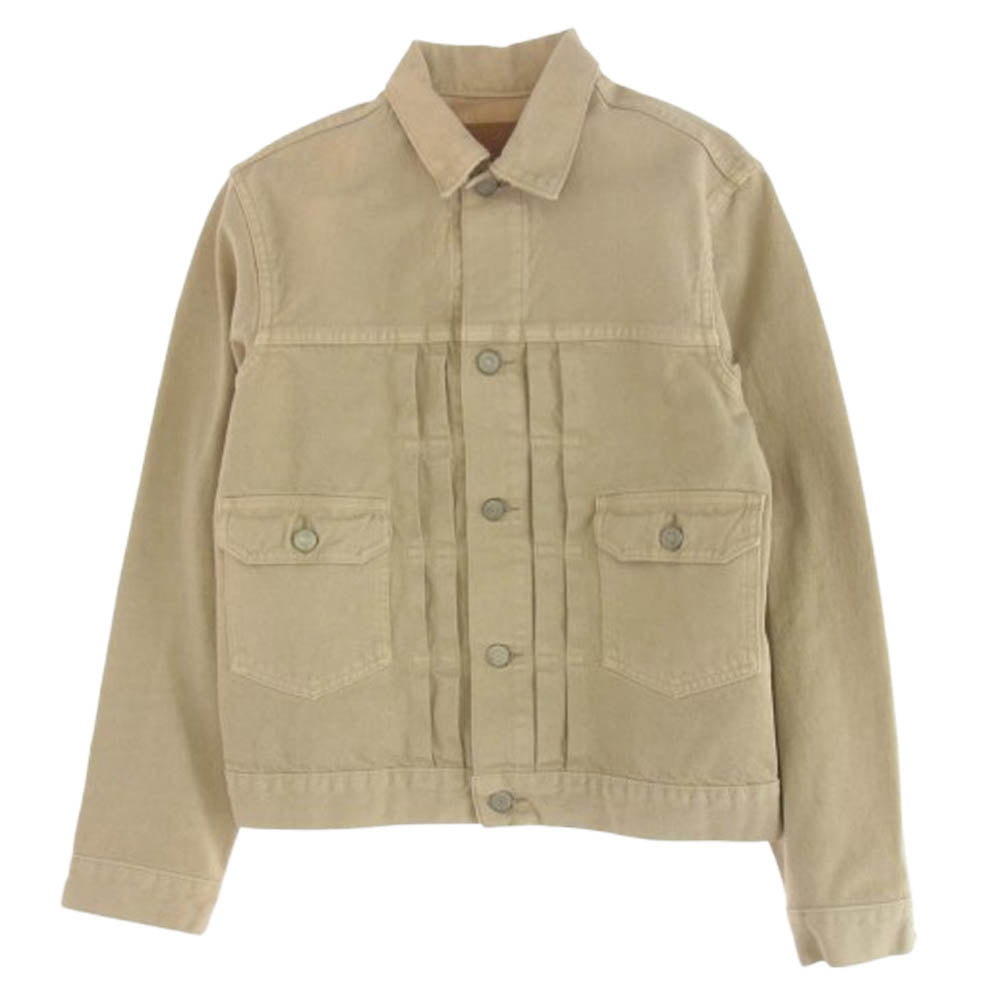 RRL ダブルアールエル 2ND TYPE バッファロー刺繍 チェーンステッチ トラッカージャケット ベージュ系 XS【中古】