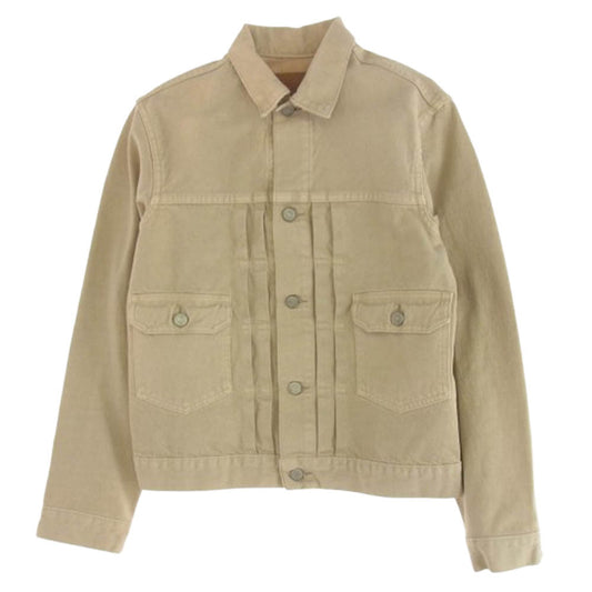 RRL ダブルアールエル 2ND TYPE バッファロー刺繍 チェーンステッチ トラッカージャケット ベージュ系 XS【中古】