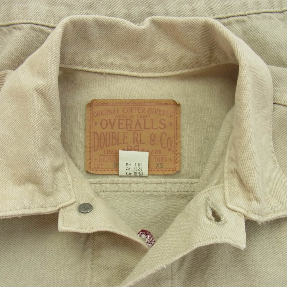 RRL ダブルアールエル 2ND TYPE バッファロー刺繍 チェーンステッチ トラッカージャケット ベージュ系 XS【中古】