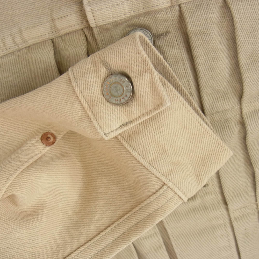 RRL ダブルアールエル 2ND TYPE バッファロー刺繍 チェーンステッチ トラッカージャケット ベージュ系 XS【中古】