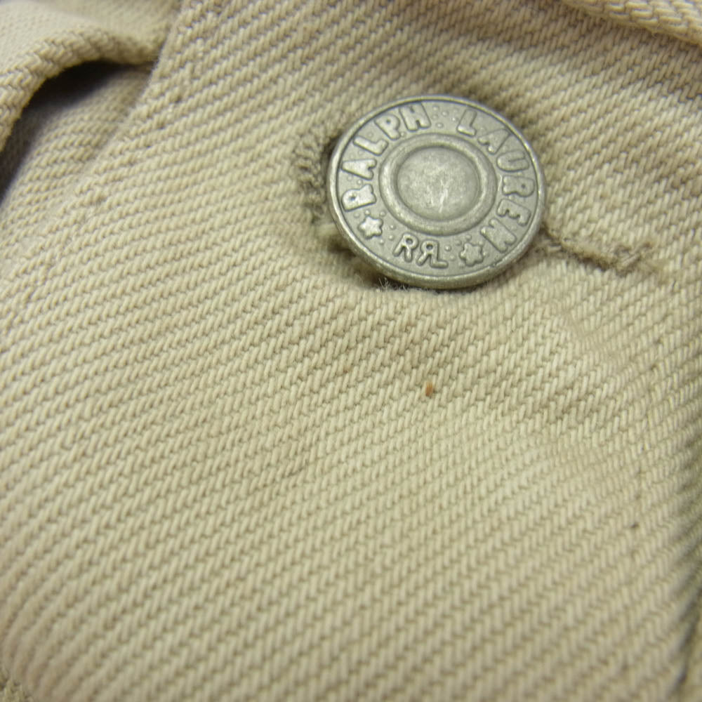 RRL ダブルアールエル 2ND TYPE バッファロー刺繍 チェーンステッチ トラッカージャケット ベージュ系 XS【中古】