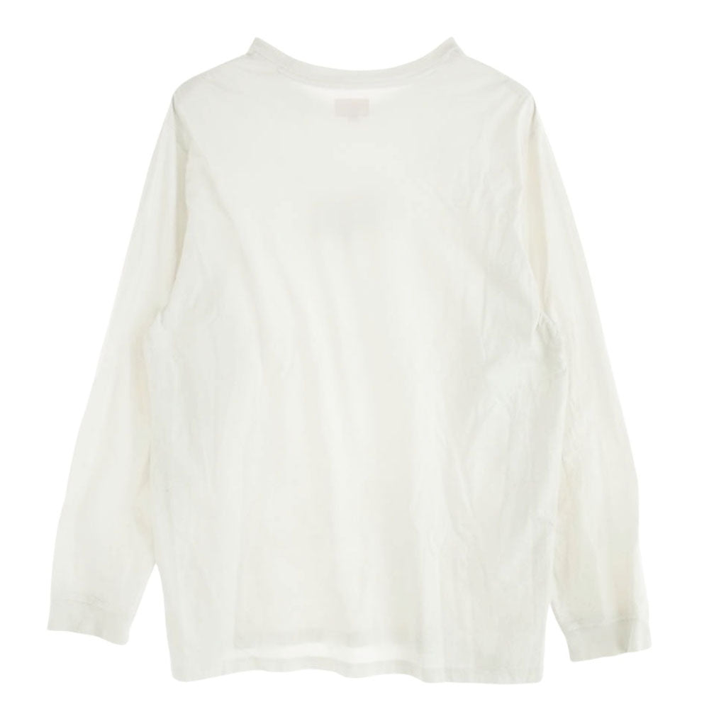 Supreme シュプリーム 20AW Woven Label L/S Top ウーブン ラベル ロゴ パッチ 長袖 Tシャツ XLサイズ ホワイト系 XL【中古】