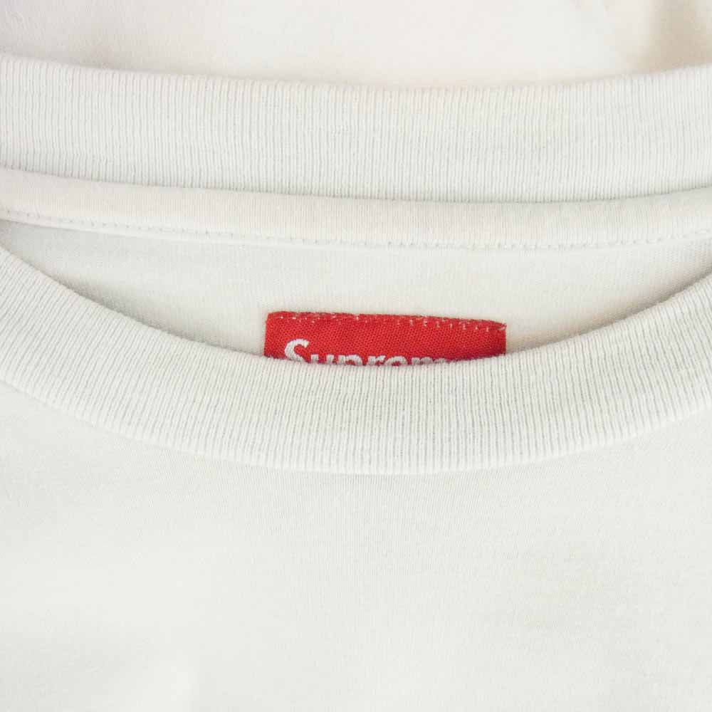 Supreme シュプリーム 20AW Woven Label L/S Top ウーブン ラベル ロゴ パッチ 長袖 Tシャツ XLサイズ ホワイト系 XL【中古】