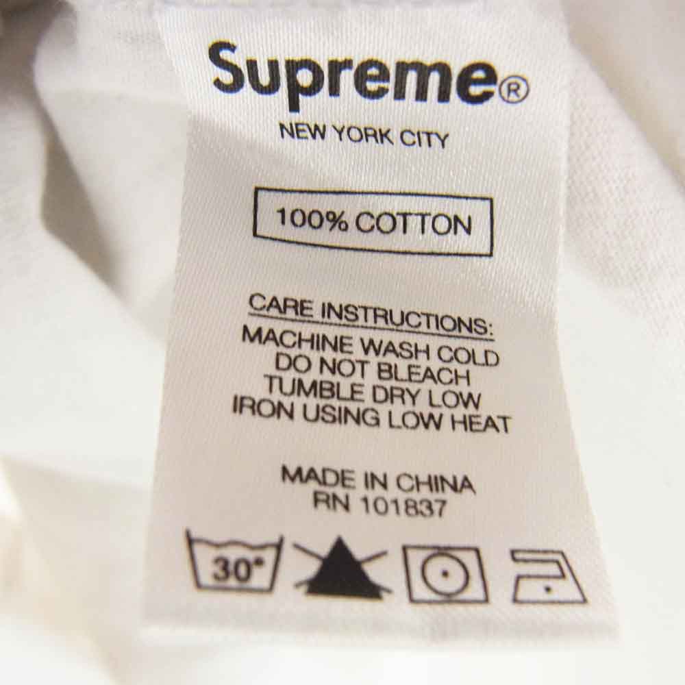 Supreme シュプリーム 20AW Woven Label L/S Top ウーブン ラベル ロゴ パッチ 長袖 Tシャツ XLサイズ ホワイト系 XL【中古】