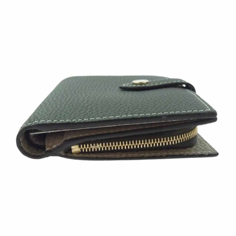 BONAVENTURA ボナベンチュラ 2つ折り レザーウォレット 財布 グリーン系【中古】