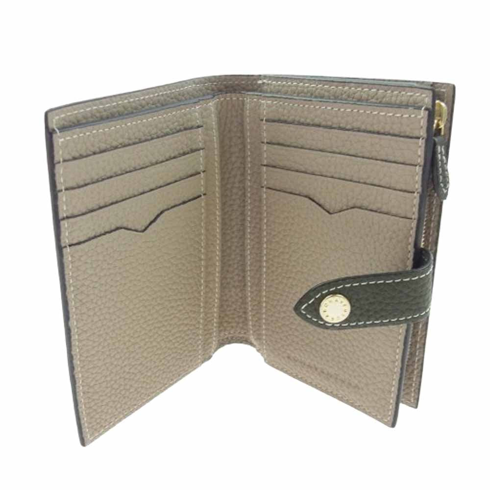 BONAVENTURA ボナベンチュラ 2つ折り レザーウォレット 財布 グリーン系【中古】