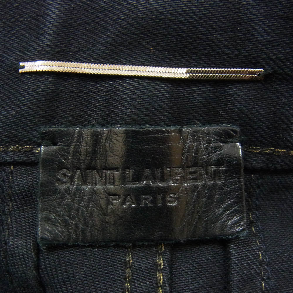 SAINT LAURENT サンローラン 357814 Y879F エディ期 Destroyed Skinny Jeans デストロイ ダメージ スキニー デニム スキニー パンツ ブラック系 28【中古】