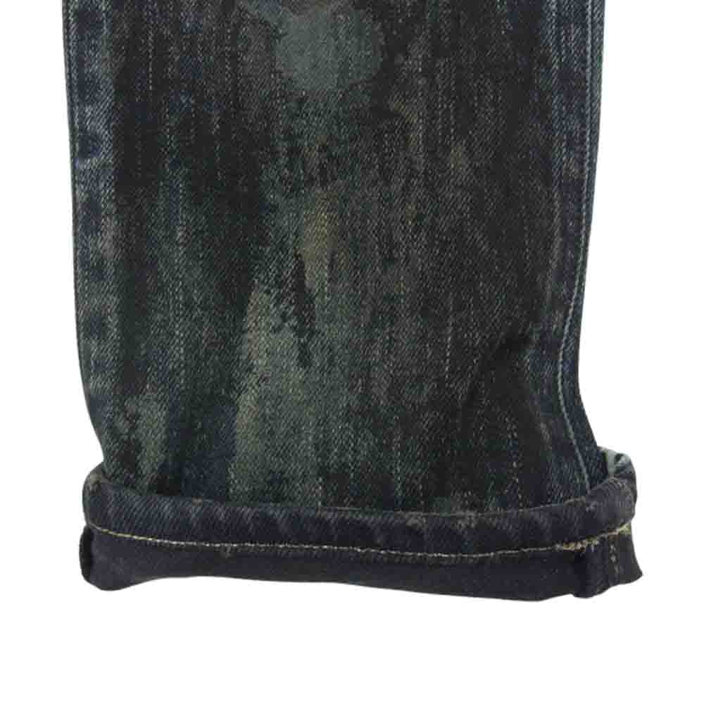 SAINT LAURENT サンローラン 357814 Y879F エディ期 Destroyed Skinny Jeans デストロイ ダメージ スキニー デニム スキニー パンツ ブラック系 28【中古】