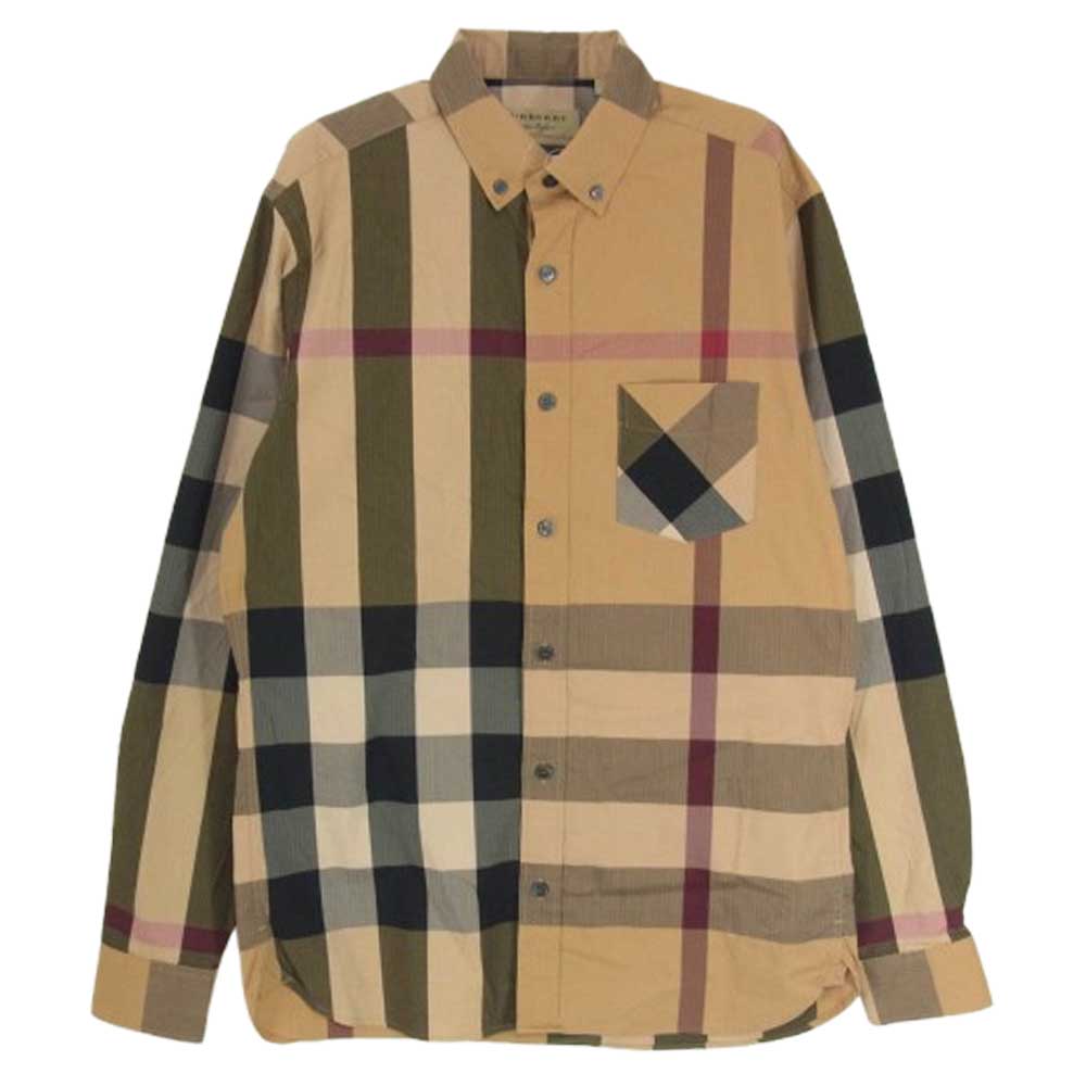 BURBERRY バーバリー 18AW 4045831 ノバ ノヴァ チェック ボタンダウン 長袖 シャツ ブラウン系 S【中古】