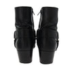 SAINT LAURENT サンローラン 442250 Classic Wyatt Harness Ring Boot レザー クラシック ワイアット ハーネス リング ブーツ ブラック系 40.5【中古】