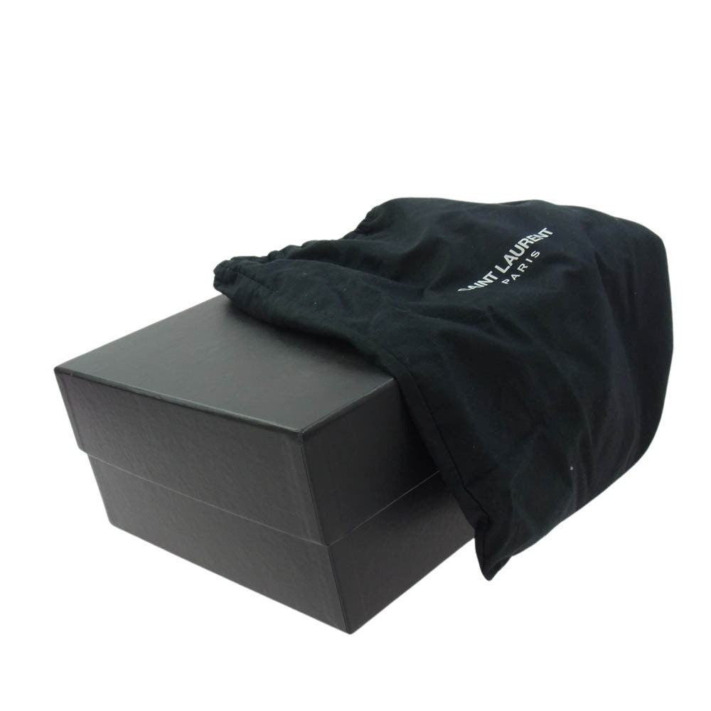 SAINT LAURENT サンローラン 442250 Classic Wyatt Harness Ring Boot レザー クラシック ワイアット ハーネス リング ブーツ ブラック系 40.5【中古】