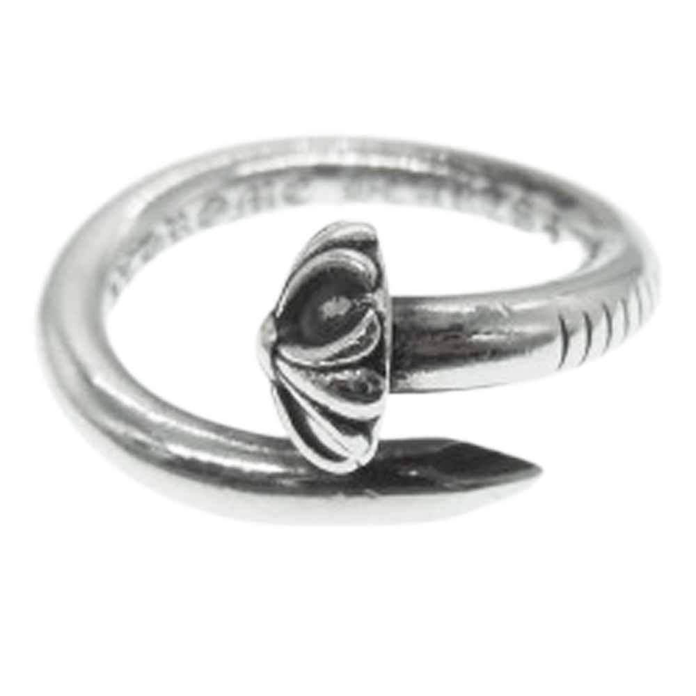 CHROME HEARTS クロムハーツ（原本有） NAIL CRSBALL ネイル クロスボール リング シルバー系 約16号【中古】