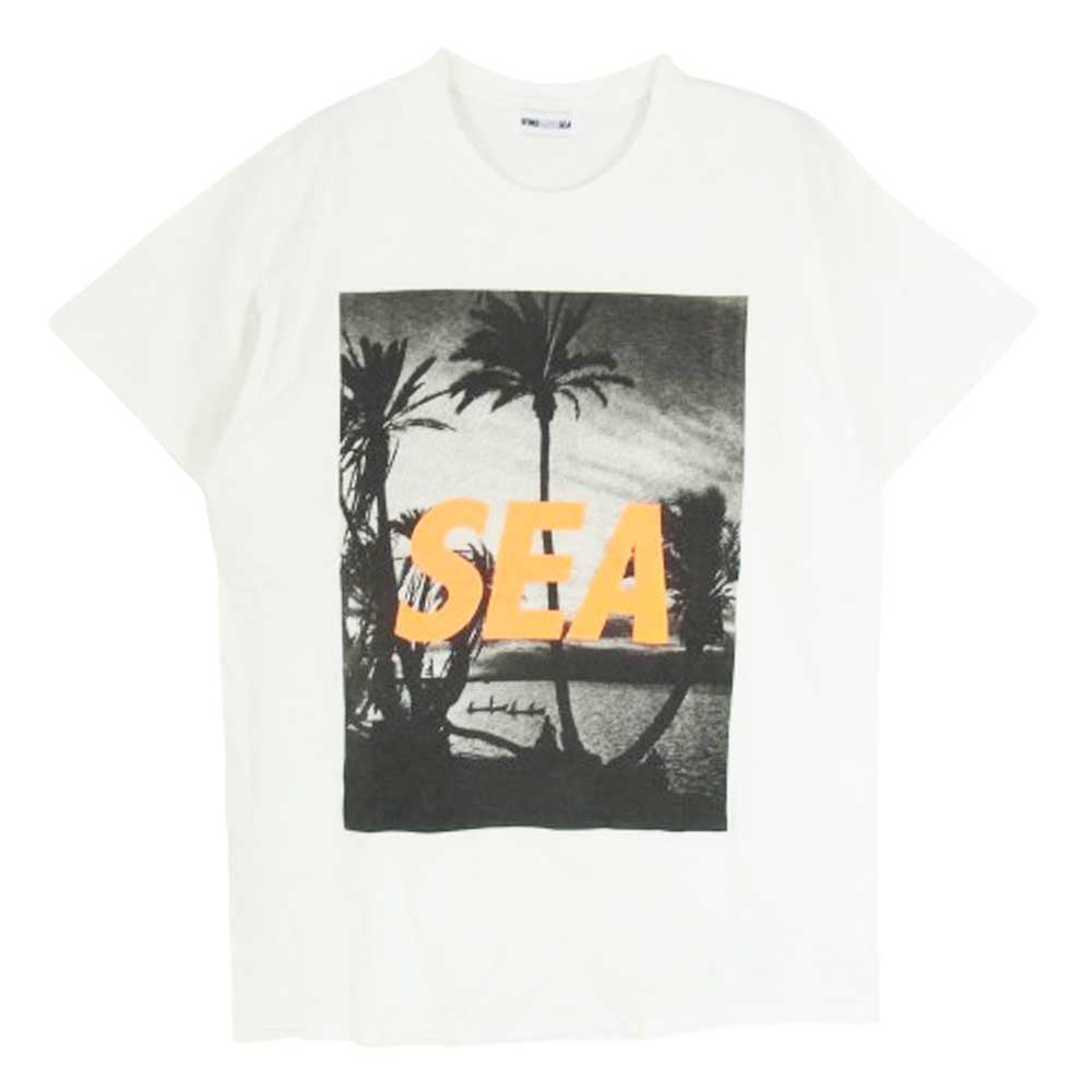 WIND AND SEA ウィンダンシー WDS-CS-118 PALM TREE PHOTO フォト プリント 半袖 Tシャツ ブラック系 L【中古】