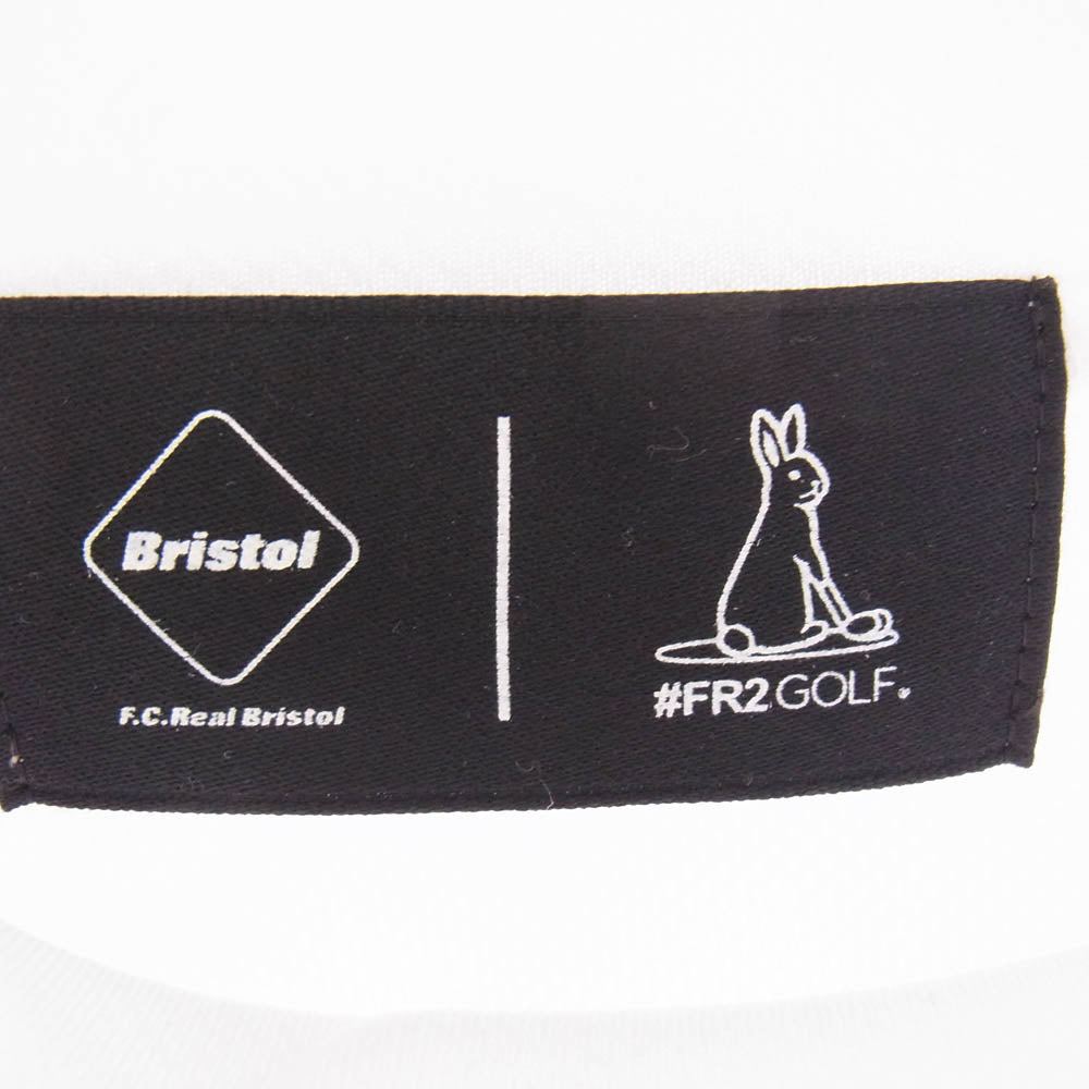F.C.R.B. エフシーアールビー × #FR2 GOLF エフアールツー ゴルフ プリント 長袖 ロングスリーブ カットソー ホワイト系 XL【美品】【中古】