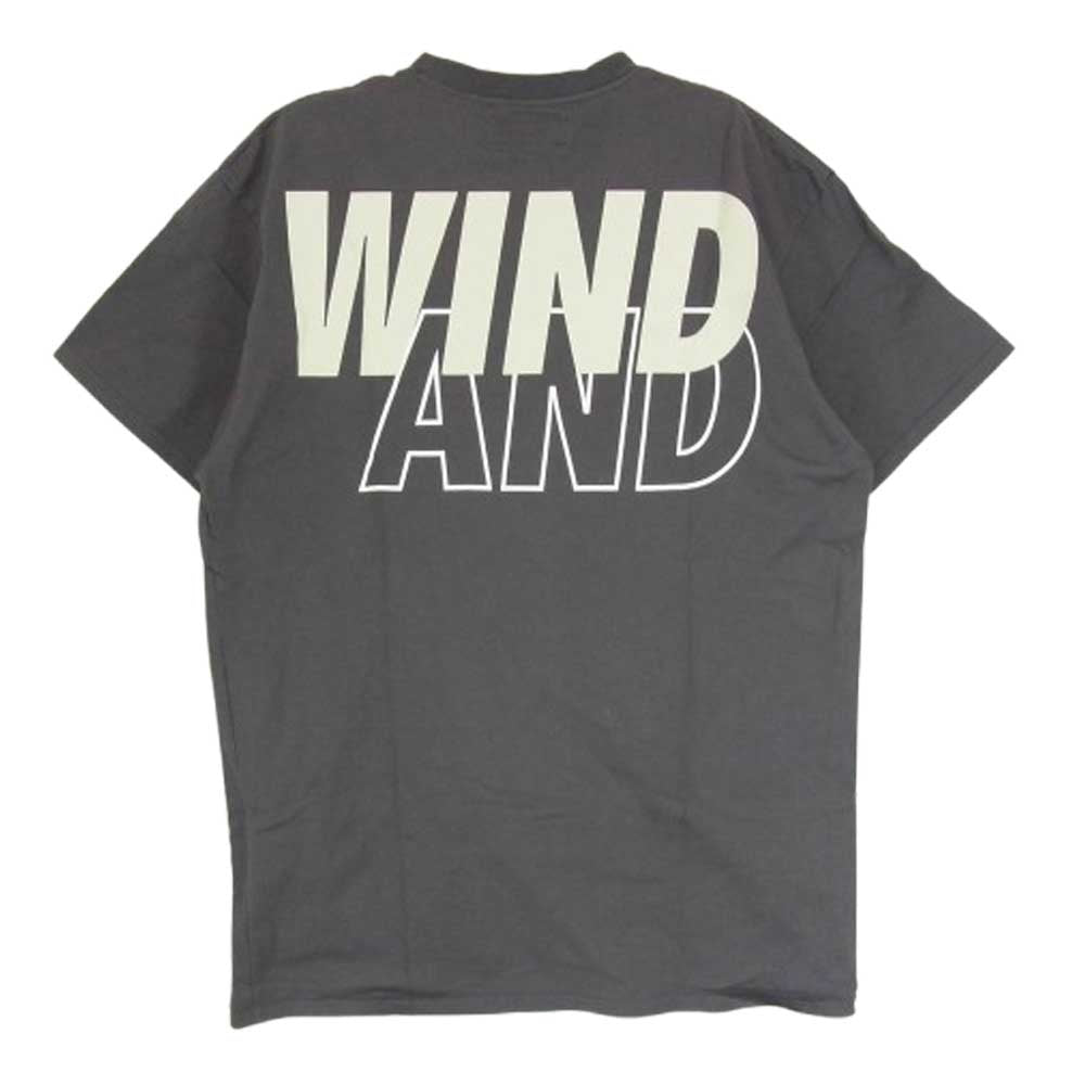 WIND AND SEA ウィンダンシー WDS-SEA-21S-01 SEA Logo S/S Tee ロゴプリント 半袖 Tシャツ チャコール系 L【中古】