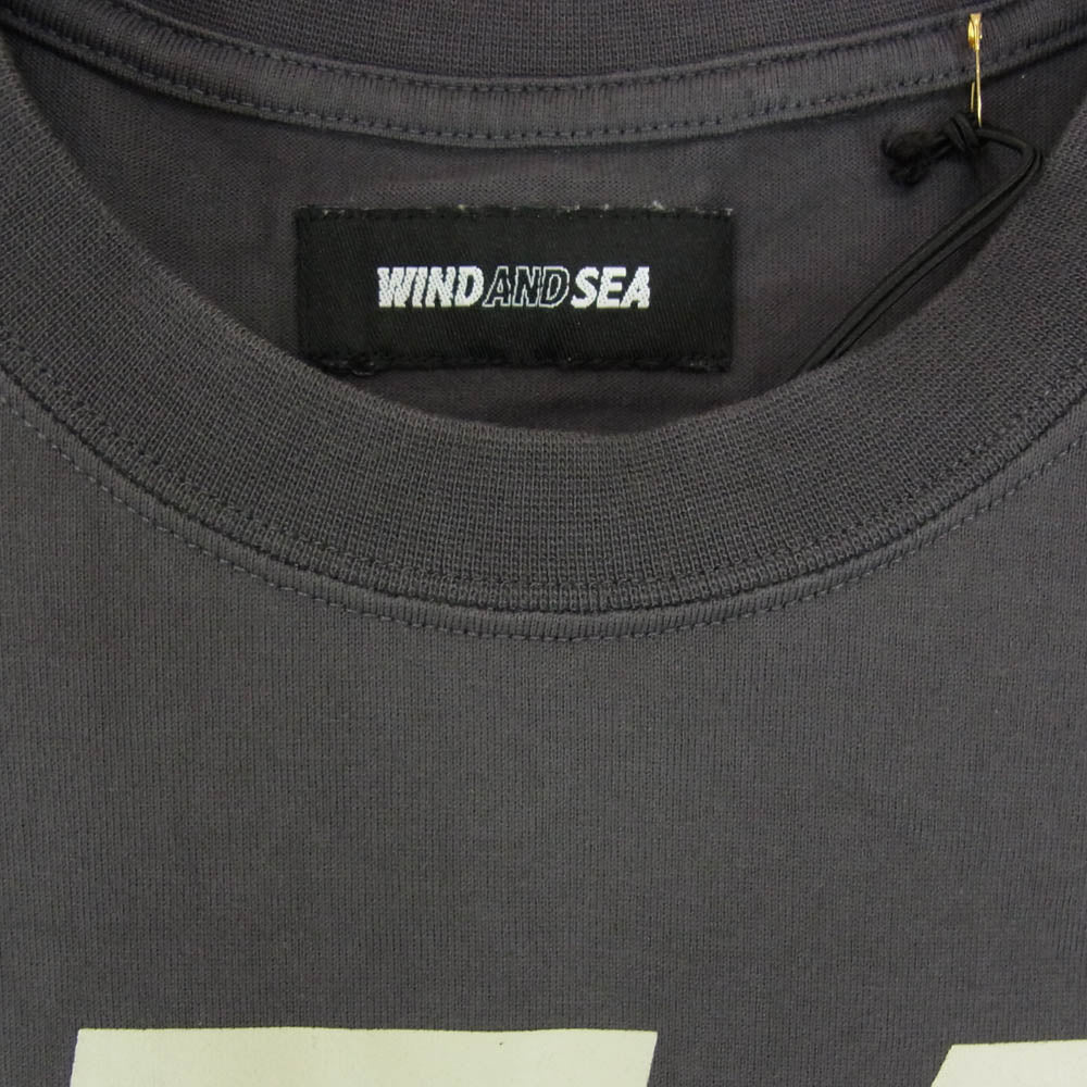 WIND AND SEA ウィンダンシー WDS-SEA-21S-01 SEA Logo S/S Tee ロゴプリント 半袖 Tシャツ チャコール系 L【中古】
