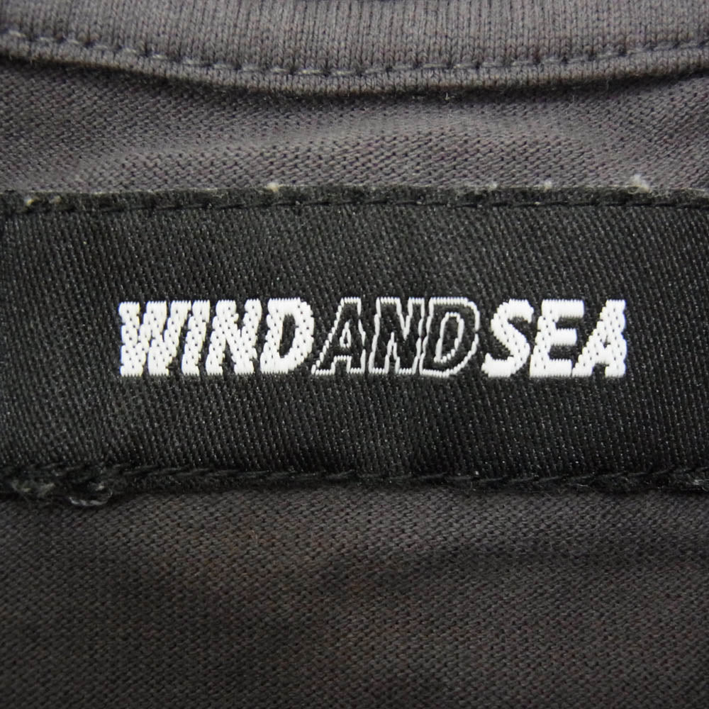 WIND AND SEA ウィンダンシー WDS-SEA-21S-01 SEA Logo S/S Tee ロゴプリント 半袖 Tシャツ チャコール系 L【中古】
