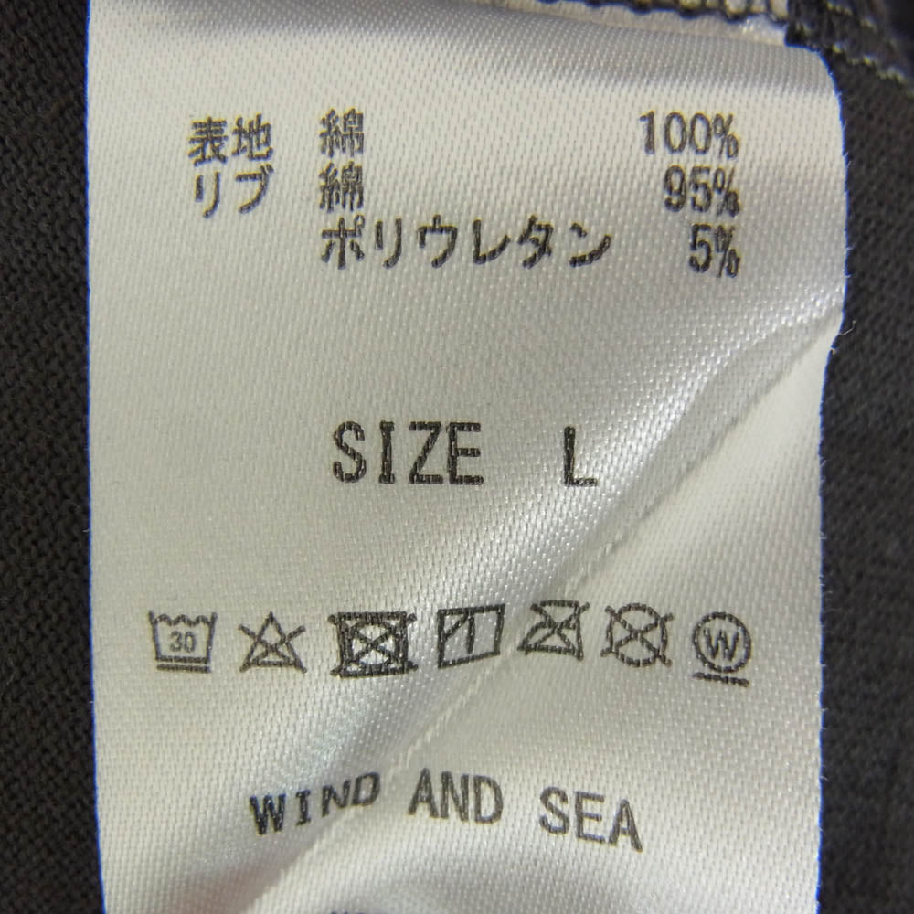 WIND AND SEA ウィンダンシー WDS-SEA-21S-01 SEA Logo S/S Tee ロゴプリント 半袖 Tシャツ チャコール系 L【中古】