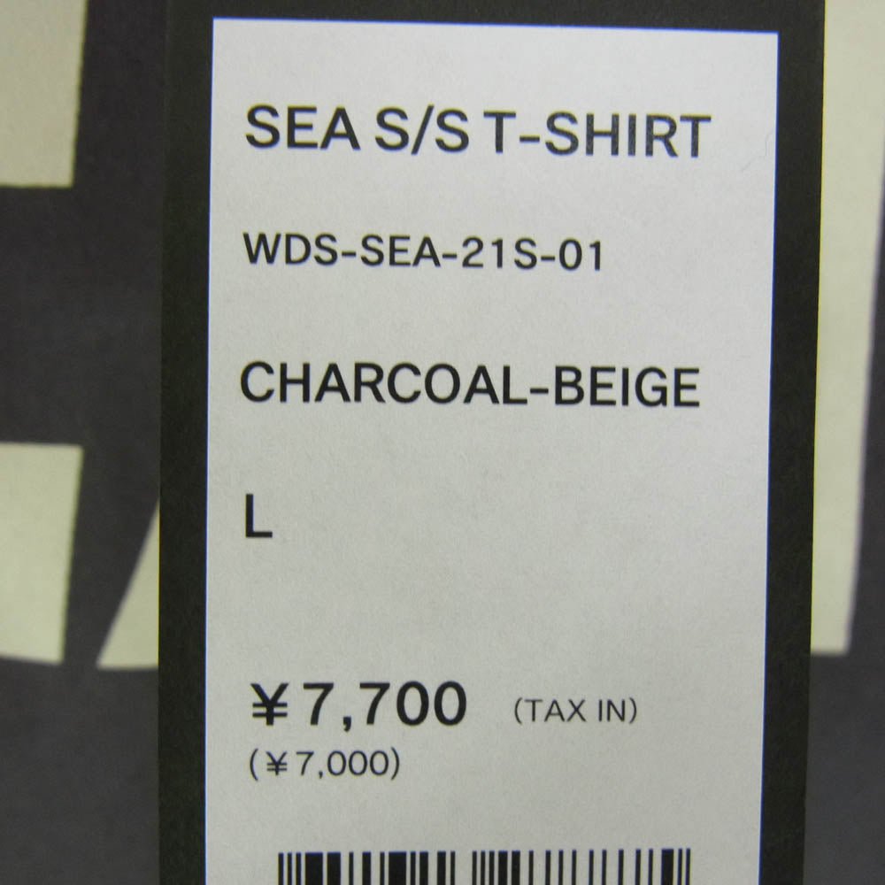 WIND AND SEA ウィンダンシー WDS-SEA-21S-01 SEA Logo S/S Tee ロゴプリント 半袖 Tシャツ チャコール系 L【中古】