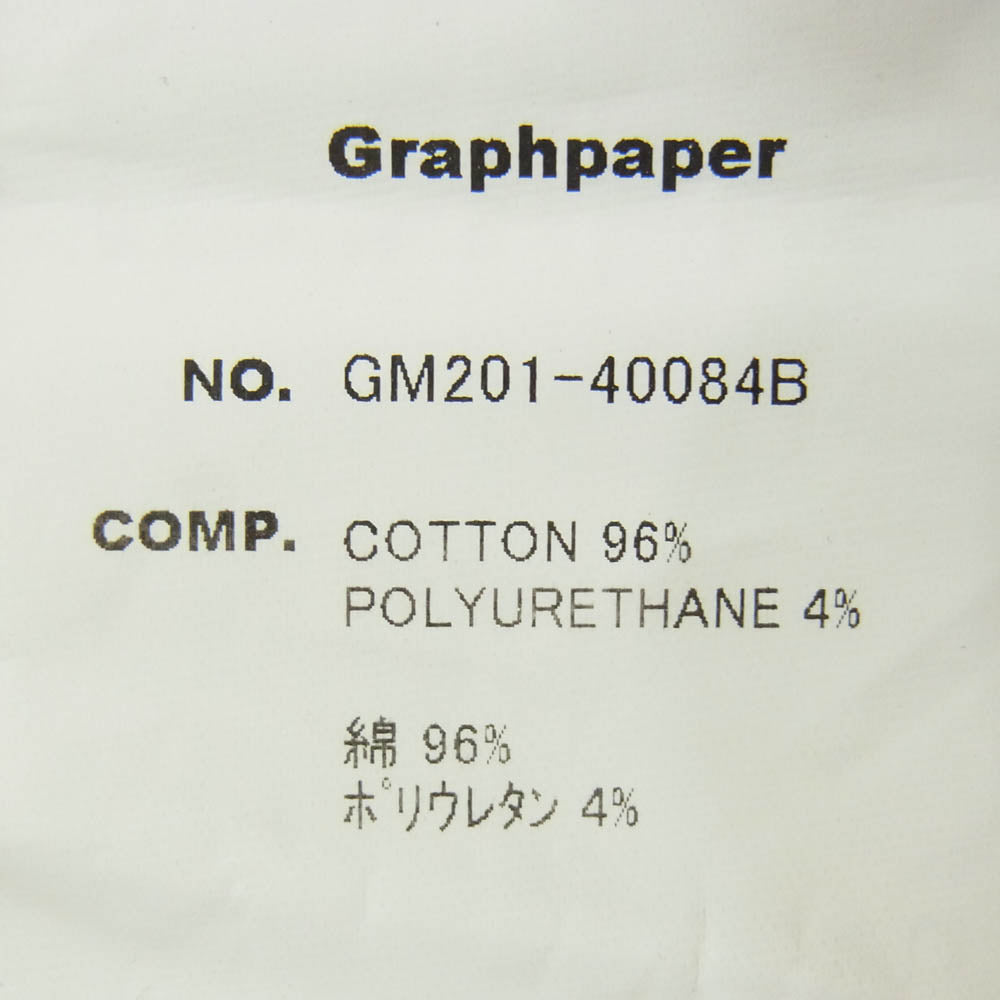 GRAPHPAPER グラフペーパー GM201-40084B Stretch Typewriter Cook shorts ストレッチ タイプライター コック ショーツ ショート ハーフ パンツ ブラック系 F【美品】【中古】