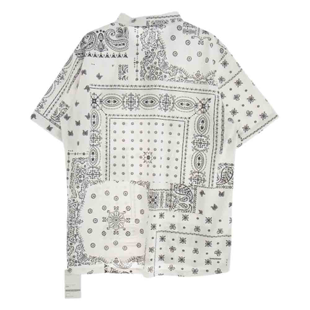 F.C.R.B. エフシーアールビー 23SS FCRB-230137 WHOLE PATTERN S/S POLO バンダナ柄 半袖 ポロシャツ ホワイト系 XL【新古品】【未使用】【中古】