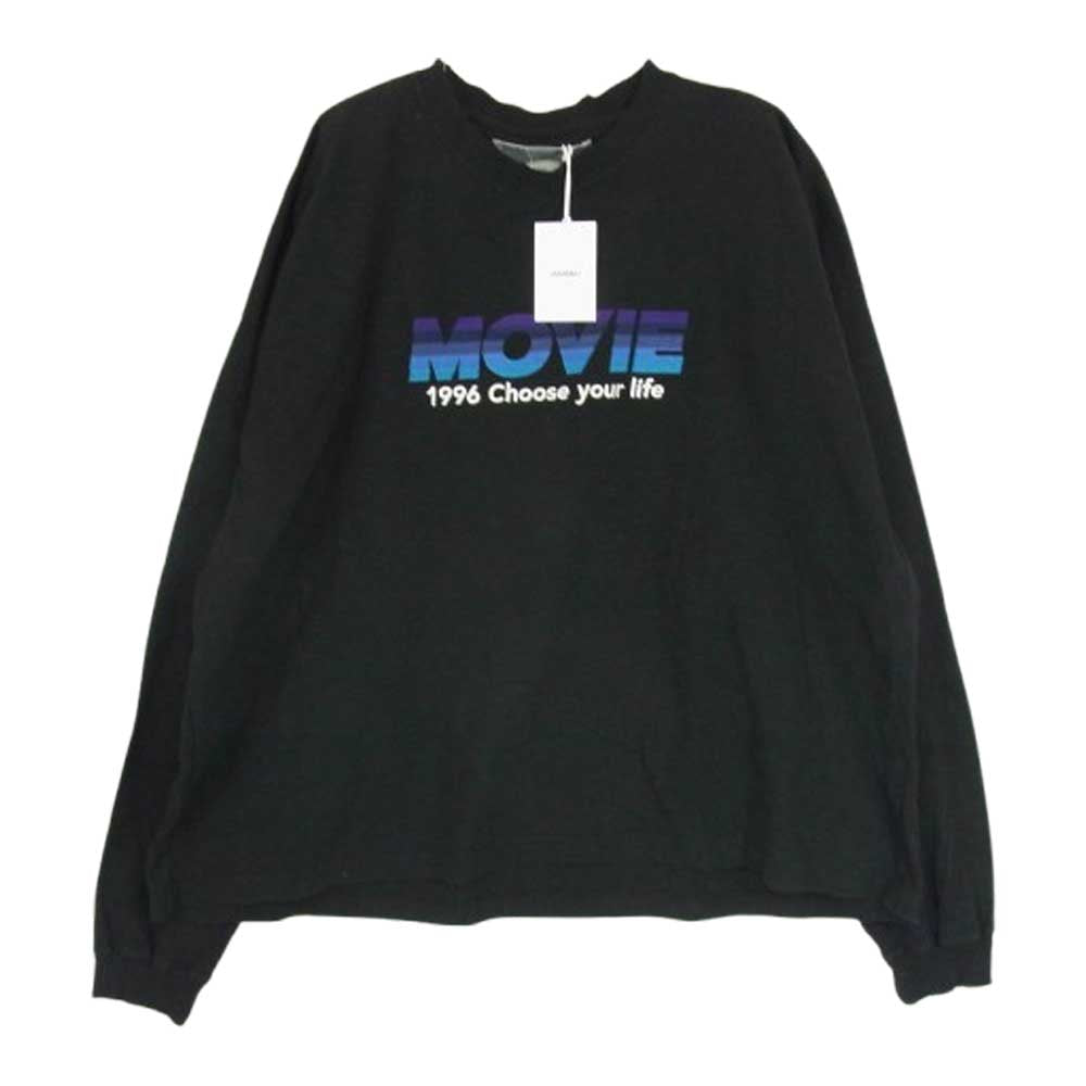 ダイリク 23AW 23AW C10 MOVIE Tee フロント刺繍 ロングスリーブ  長袖 カットソー ブラック系 F【美品】【中古】