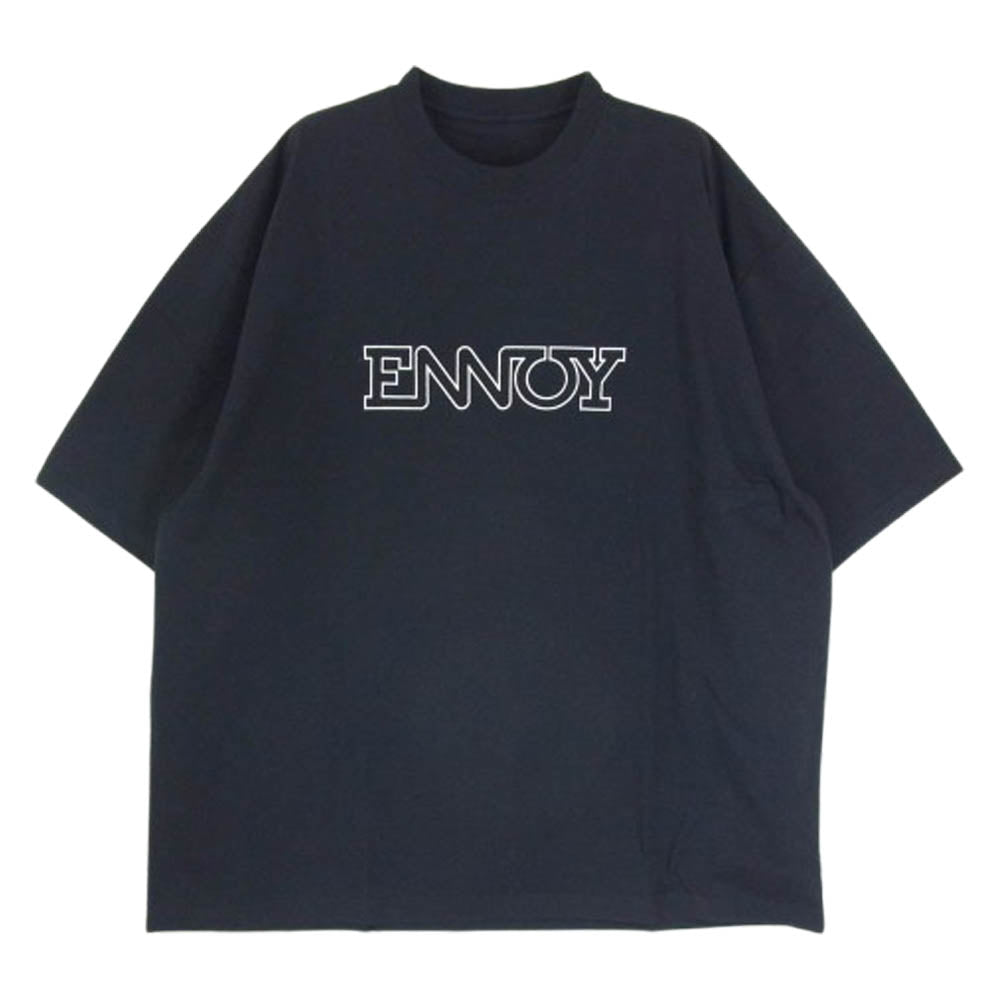 The Ennoy Professional ザ エンノイ プロフェッショナル 24SS SS24BRENCT01NTL Electric Logo EMB T-Shirt エレクトリックロゴ 半袖 Tシャツ ネイビー系 XL【新古品】【未使用】【中古】