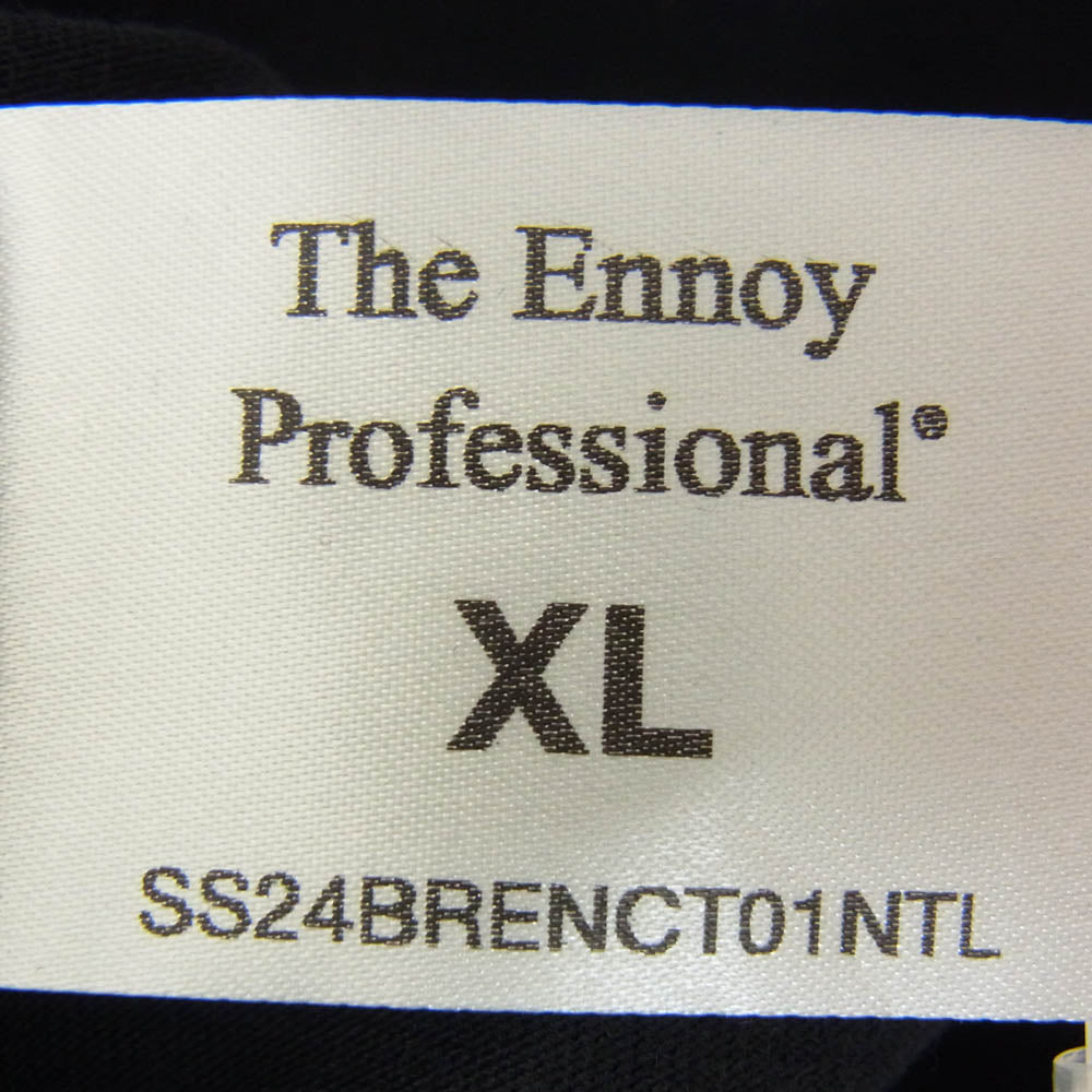 The Ennoy Professional ザ エンノイ プロフェッショナル 24SS SS24BRENCT01NTL Electric Logo EMB T-Shirt エレクトリックロゴ 半袖 Tシャツ ネイビー系 XL【新古品】【未使用】【中古】