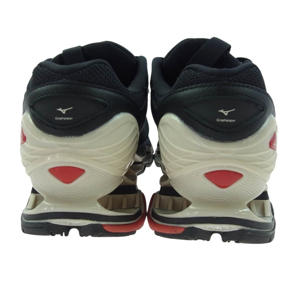 GRAPHPAPER グラフペーパー D1GD240901 MIZUNO ミズノ WAVE PROPHECY LS ウェーブプロフェシー ローカット スニーカー ブラック系 28cm【美品】【中古】