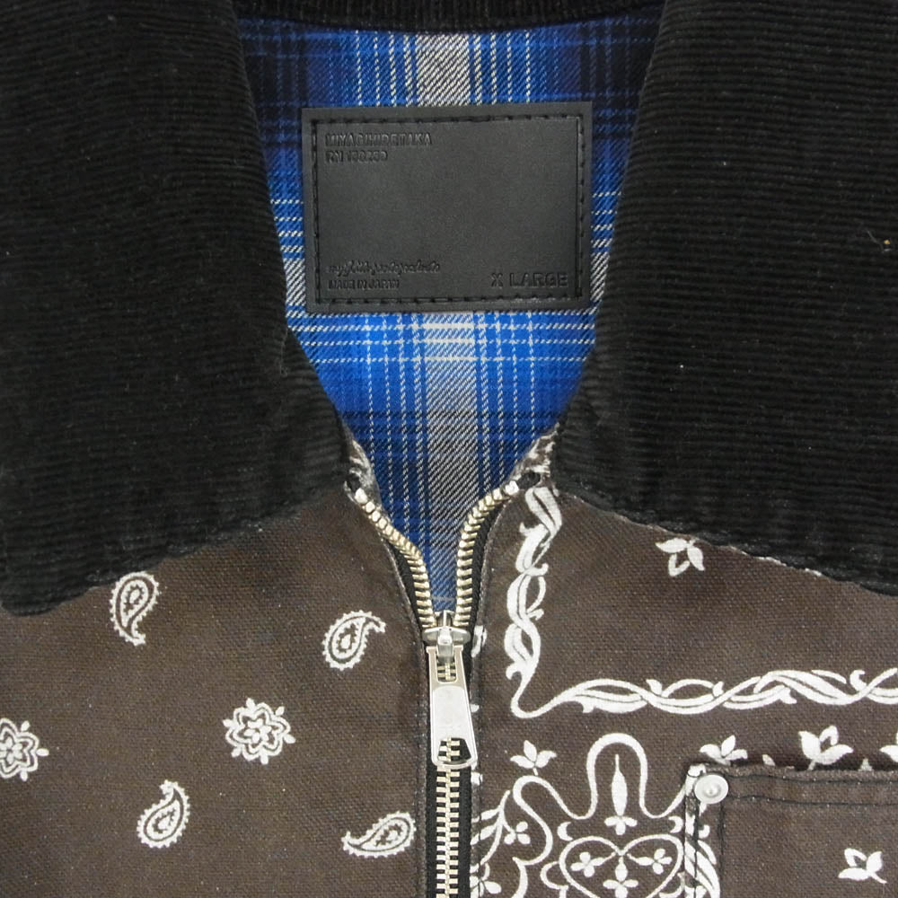 ミヤギヒデタカ MYG011 Bandana Jacket バンダナ ジャケット ブラック系 XL【美品】【中古】