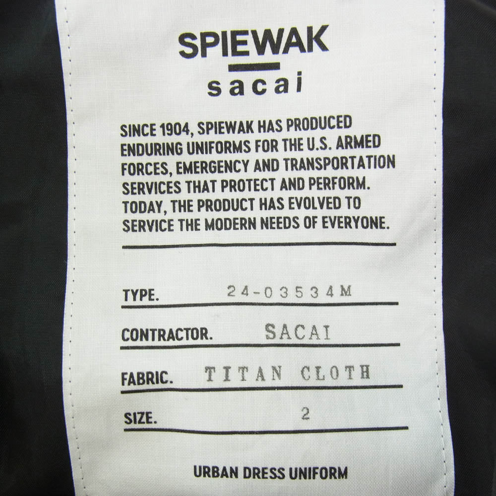 Sacai サカイ 24AW 24-03534M SPIEWAK  スピワック Cargo Pants カーゴパンツ ブラック系 2【美品】【中古】