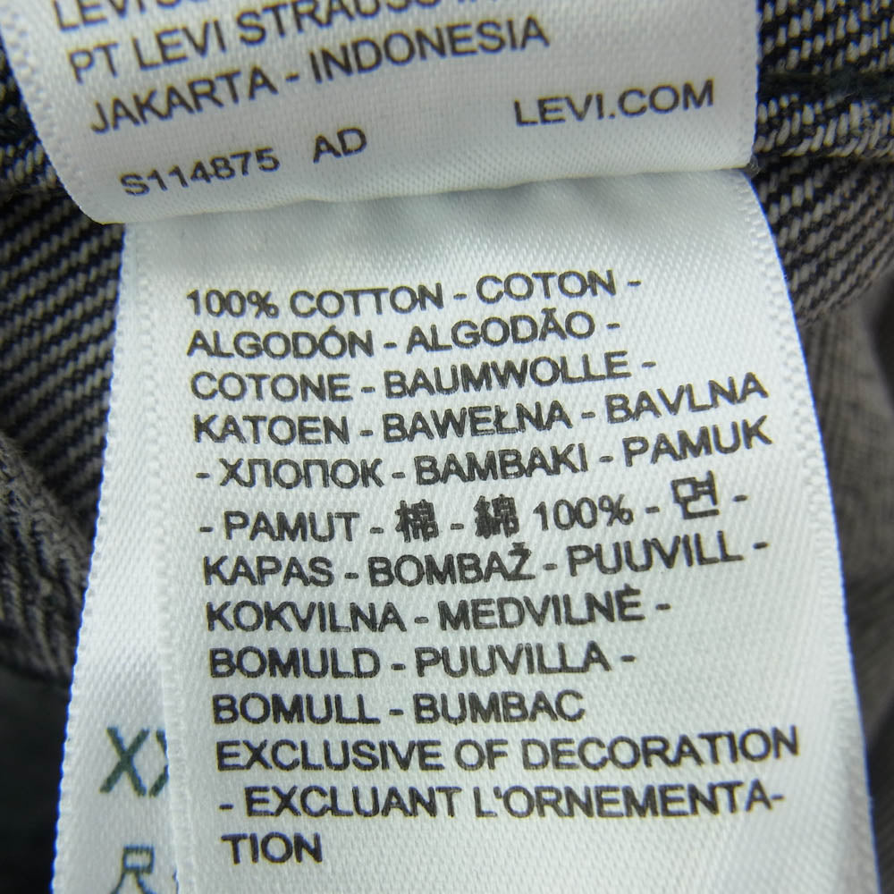 UNDERCOVER アンダーカバー 25SS 001YX0000 × Levis リーバイス TYPE I ダブルネーム GIZA刺繍 トラッカー ジャケット グレー系 XXL【美品】【中古】