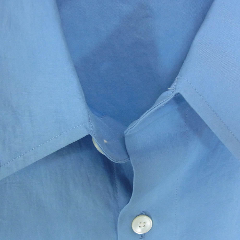 AURALEE オーラリー 25SS A25SS02TN WASHED FINX TWILL BIG SHIRT ウォッシュド フィンクス コットンツイル ビッグ 長袖 シャツ ブルー系 4【極上美品】【中古】