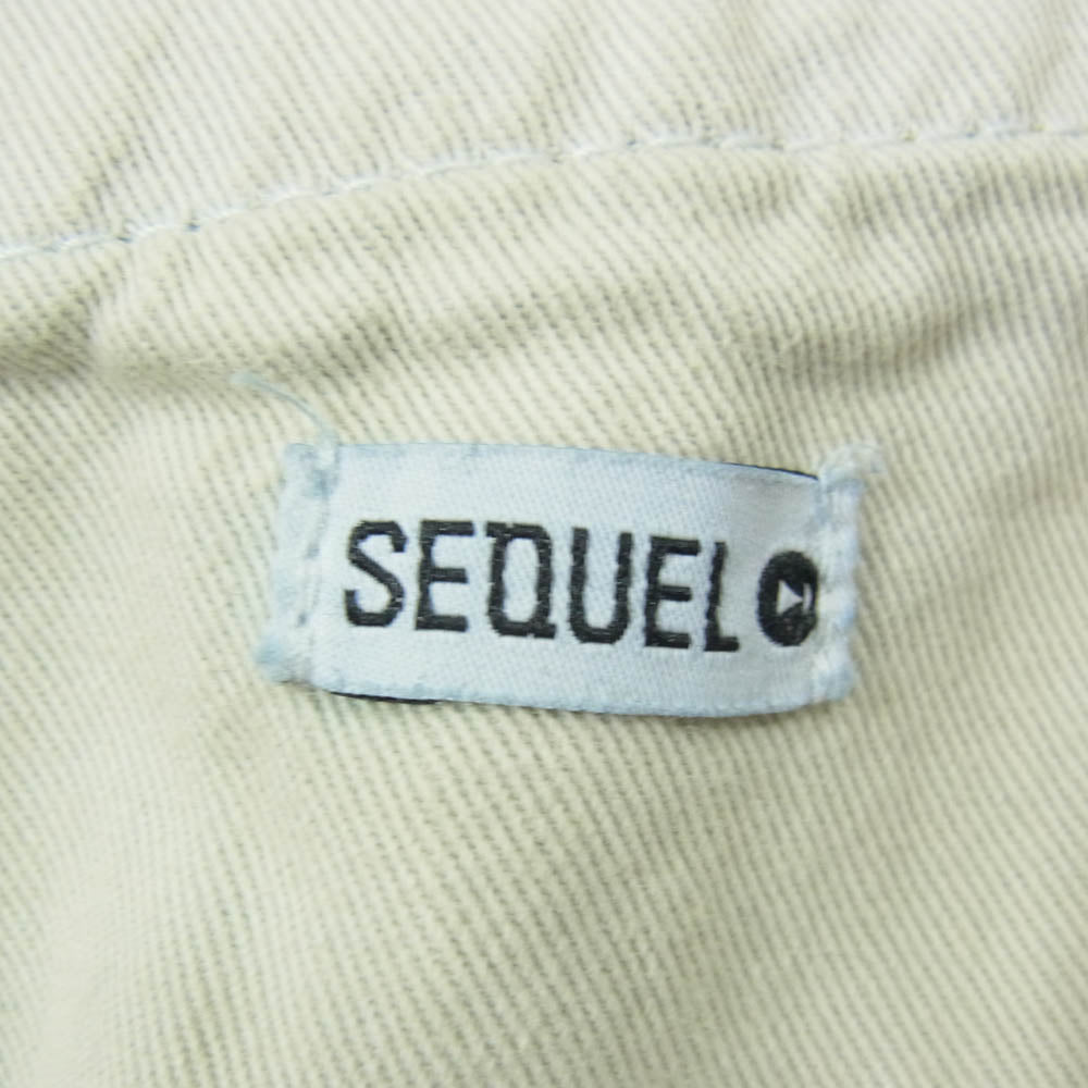 SEQUEL シークエル 23SS SQ-23SS-PT-05 × FRAGMENT DESIGN フラグメントデザイン DAMEGE DENIM PANTS ダメージ デニム パンツ インディゴブルー系 L【中古】