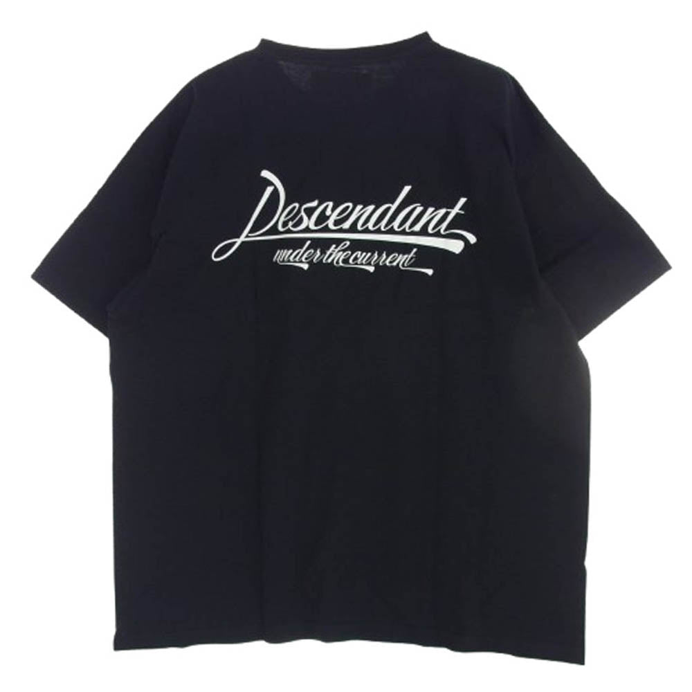 DESCENDANT ディセンダント 23SS UNDER THE CURRENT SS ロゴ 半袖 Tシャツ ブラック系 4【中古】