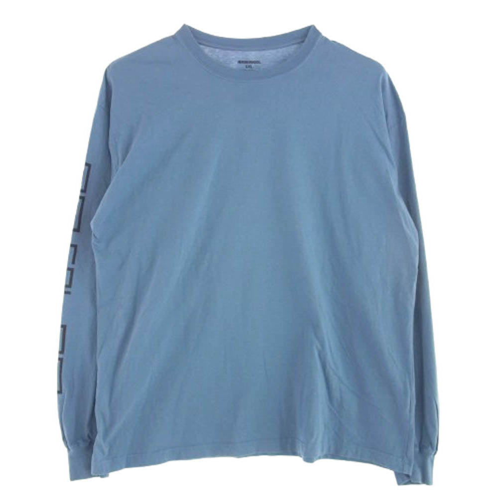 NEIGHBORHOOD ネイバーフッド 23SS L/S SPECIMEN RESEARCH LABORATORY Tee SRL バックプリント 長袖カットソー ブルー系 XXL【中古】