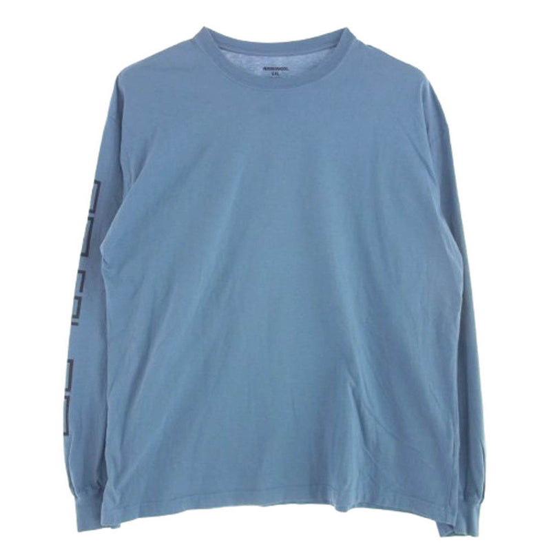 NEIGHBORHOOD ネイバーフッド 23SS L/S SPECIMEN RESEARCH LABORATORY Tee SRL バックプリント 長袖カットソー ブルー系 XXL【中古】