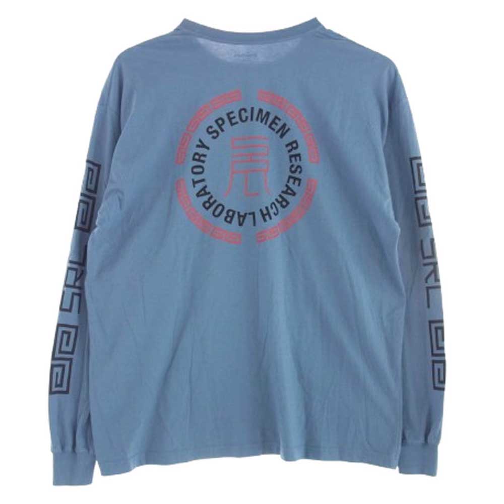 NEIGHBORHOOD ネイバーフッド 23SS L/S SPECIMEN RESEARCH LABORATORY Tee SRL バックプリント 長袖カットソー ブルー系 XXL【中古】